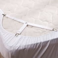 thumbnail image 3 of Correas para Sábanas Triángulo Sujetador De Sábana Ajustable Soporte De Colchón Elástico Tirantes Tensores De Sábanas Ajustables Correa De Colchón 4 Piezas Blanco, 3 of 5