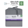 thumbnail image 2 of Mainstays Washed Ultra Soft Microfiber Bed Sheet Set, Queen, Soothing Grey, 4 Piece, 2 of 6