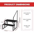 4 Step RV Stairs with 2 Handrails｜Update 3.0 Outdoor RV Steps with Anti