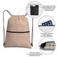 thumbnail image 3 of Naloa Beige Sparkling Glitter Drawstring Backpack String Bag Cinch Water Resistant for Gym Shopping Sport Yoga, 3 of 6