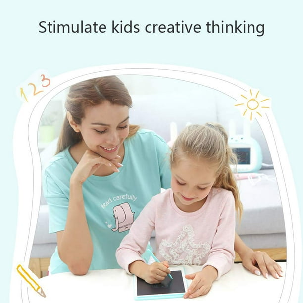 Richgv Tablette d'écriture LCD, 10 Pouces Tablette Graphique électronique  Dessin Pad Doodle Board Cadeaux pour Enfants et Adultes Bleu 10 