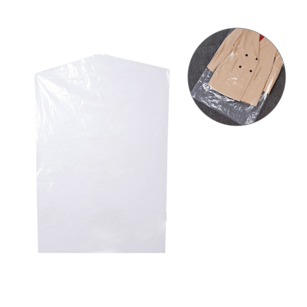 ABIDE Disposable Clear Plastic Dustproof Bag Clothes Coat Hanging