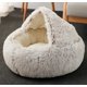 thumbnail image 2 of Cesta Mullida para Gatos Antiestrés Cama para Perros Extra Suave y Relajante Sofá XL Cómodo Lavable Hogar, Cojín, Antideslizante (50 cm, Marrón),, 2 of 5
