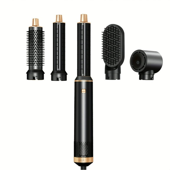 5-in-1 Ionic Hot Air Styler - Hair Dryer Brush Auto Curler, Fast Drying & Heat Damage-Free Styling Tool