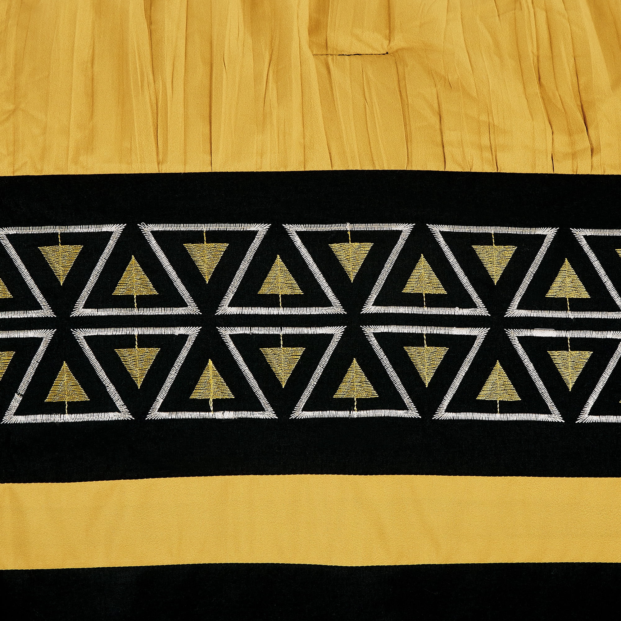 7-Piece Yellow Queen Embroidered Comforter Set