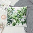 thumbnail image 2 of JRXY  Botanical Throw Pillow Covers Set of 2 Green Plant Leaves Pillow Covers Watercolor Spring Summer Leaf Print Pillow Cases Decorative Square Cushion Cover for Bed Couch Decor 18x18 Inch White, 2 of 5