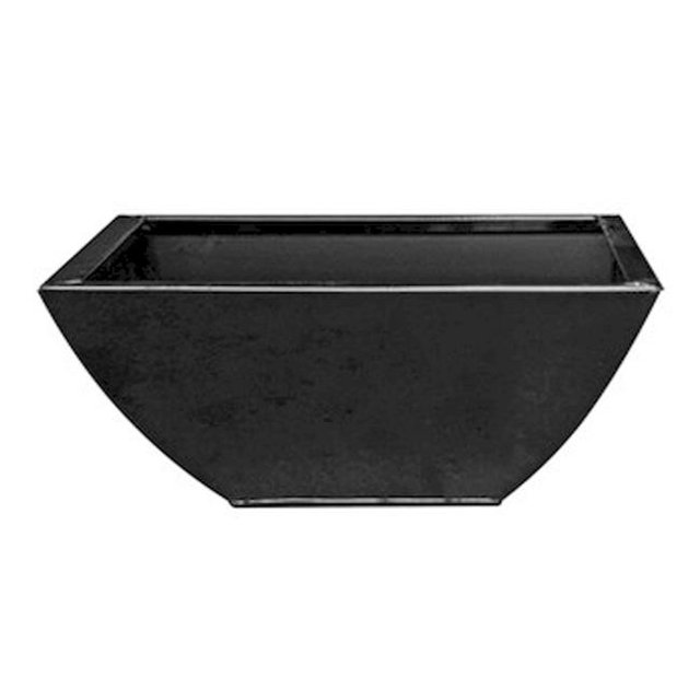 Planteur Carré en Métal Noir