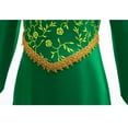 thumbnail image 5 of Kids Princess Green Dress Long Sleeve Girls Halloween Cosplay Costume, 5 of 6