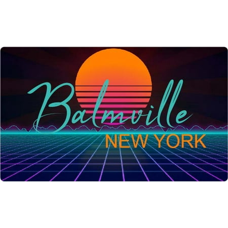 

Balmville New York 4 X 2.25-Inch Fridge Magnet Retro Neon Design