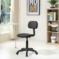 thumbnail image 2 of Hodedah Armless Adjustable Height Swivelling Task Chair in Black Fabric, 2 of 5