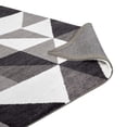 thumbnail image 3 of Modern Contemporary Urban Design Living Lounge Room Area Rug Runner Floor Carpet, Fabric, Multi Gray Grey, 3 of 6