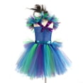 thumbnail image 3 of Tiijoy Girls Peacock Tutu Dress Stage Performance Party Mesh Princess Dress, Sizes 6-7, 3 of 7