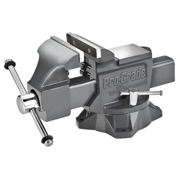 Pro-Grade Mechanic's Bench Vise 8-Inch Heavy Duty Vise with Swivel Base, 59117