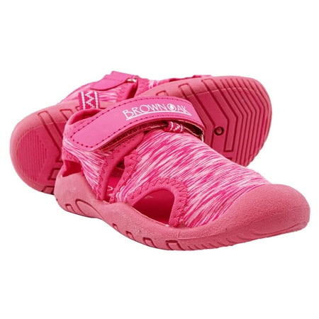 

Brown Oak Kids Water Shoes Quick Dry Anti Slip Closed Toe Aqua Swim Sport Sandals