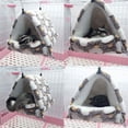 thumbnail image 3 of Dormir roedor peluche casa pequeña hamster hamaca juguete cama cabaña cobayas conejo chinchilla hurón, marrón M Shuxiu Wang 9024719156545, 3 of 5