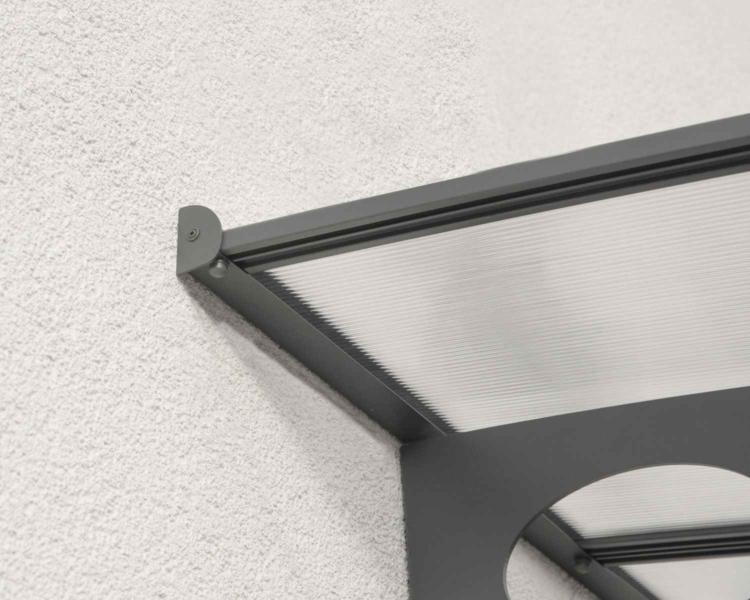 CANOPIA by PALRAM Herald 5 ft. x 7 ft. Door and Window Fixed Awning - Grey