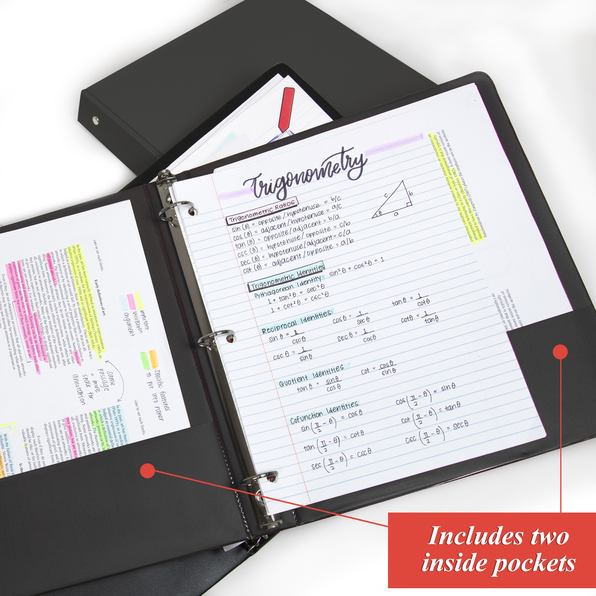BAZIC 3 Ring Binder 1.5" Economy Binders Black, Hold 280 Sheets Paper, 4-Count