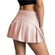 thumbnail image 1 of Falda deportiva plisada de cintura alta para mujer: falda deportiva de dos piezas con pantalones cortos incorporados, bolsillos laterales y bolsillo trasero con cremallera., 1 of 7