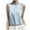 Blue, variant on ABATAB Womens Ice Silk Satin Cami Soft Mock Ruffle Neck Sleeveless Loose Tank Tops Basic Summer Trendy Cami Shirt