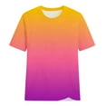 thumbnail image 2 of Besolor Women's Summer Tunic Tops Gradient Round Neck Short Sleeve Shirts Casual Plus Size Dressy Blouse Tees, 2 of 3