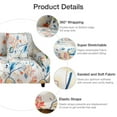 thumbnail image 6 of Printed Sofa Slipcover for 1/2/3/4 Seater Couch - Spandex Stretch Fit with Elastic Strap Sofa Cover -  Easy-Going Anti-Wrinkle Slip Resistant Couch Cover, 6 of 9