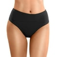 thumbnail image 1 of PMVFHDE Womens Bikini Sets Plus Size High Waist Ruched Bottom High Cut Swim Briefs Full Coverage Swim Bottom Sporty, 1 of 8