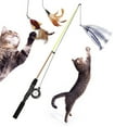 thumbnail image 5 of SeekLGT Fishing Rod Cat Toy Telescopic Wand with Manual Pulley Reel Design and Lifelike Red Fish Plush for Biting Kicking and Chasing Interactive Cat Teaser 1pc, 5 of 6