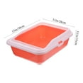 thumbnail image 3 of Caja de arena para gatos, bandeja de inodoro para gatos con desodorante antisalpicaduras y cuchara para arena, 3 of 5