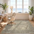 thumbnail image 3 of Design&I 3'x5' Ultra Soft Throw Mat, Vintage Faded Boho Farmhouse Delicate Fillers Kilim None Fluffy Washable Easy Care Indoor rug for Bedside Hallway, 3 of 7