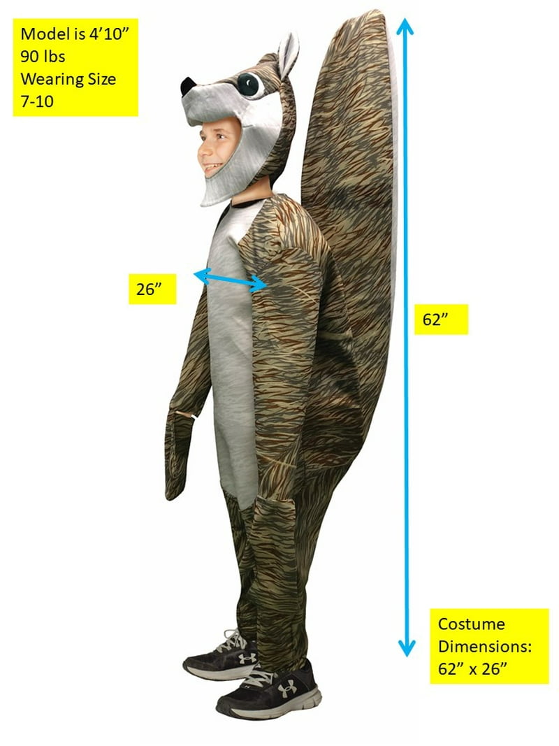 JUROSAICA Kids Inflatable Squirrel Costume - Blow Up Ride-On Halloween Jumpsuit For Boys & Girls