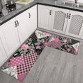 thumbnail image 2 of Pioneer Flower Floral Print Pattern Kitchen Rugs Sets Of 2,Anti Fatigue Kitchen Mat Rugs Non Slip Washable,Decorative Kitchen Floor Mats for Kitchen,Sink,Laundry,17"x30"+17"x47", 2 of 7