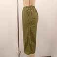 thumbnail image 5 of Women's Linen Culottes Wide Leg Flowy Pants Palazzo Casual Drawstring Loose Lace Capris with Pockets, 5 of 10