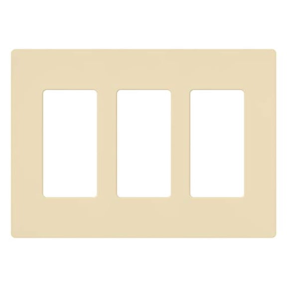 Lutron CW-3-IV CLARO WALLPLATE 3 GNG IV Electrical Distribution Wall Plate, Ivory