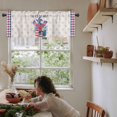 thumbnail image 6 of Kitchen Curtains Valances for Small Windows, Independence Day USA Flag Short Curtain Valance for Living Room, Red Blue White Flowers in A Bottle Rod Pocket Blinds Window Printed Drapes 54x18 Inch, 6 of 6