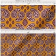 thumbnail image 2 of Soimoi Orange Cotton Poplin Fabric Maroon Paisley Print Fabric by the Yard 56 Inch Wide, 2 of 7