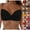 Black, variant on Women Back Stainless Steel Hooks Bikini Top Only, Underwire Full Coverage Push-Up Crop Top, Tie Back, No Bottom (C2-Black,S)