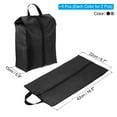 thumbnail image 2 of Uxcell Shoe Bags for Travel, Portable Shoe Bag with Zipper for Travel, Black Gray 4 Pack, 2 of 5