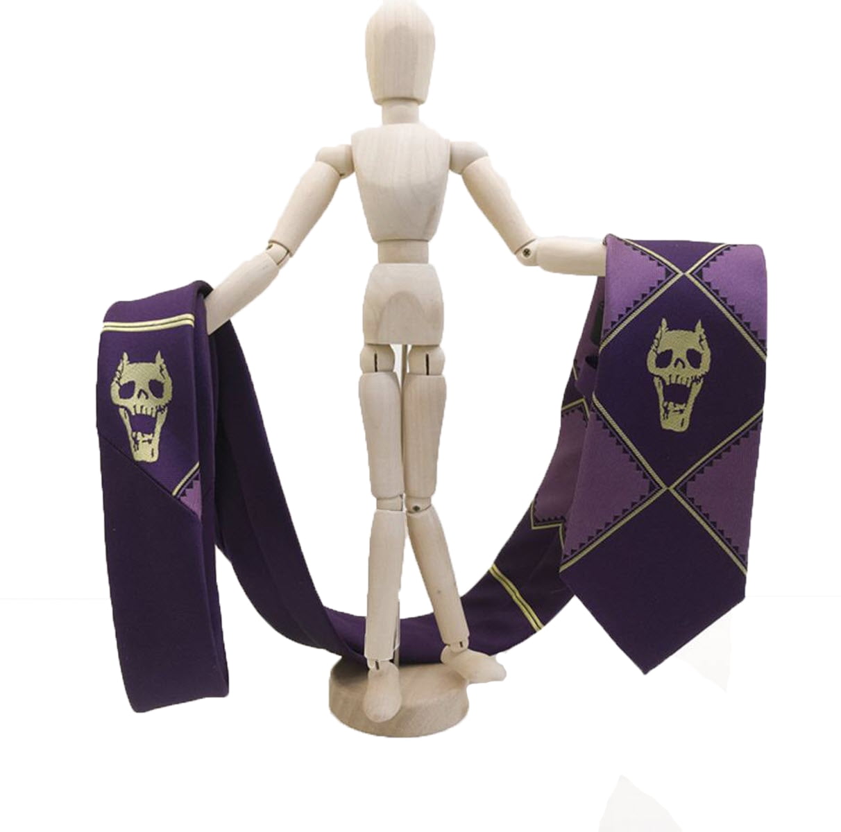 Killer Queen Skulls Purple Necktie Jojo S Bizarre Adventure Neck Tie Kira Door Walmart Com