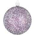 thumbnail image 2 of Christmas By Krebs Ornament, Commercial Grade Indoor and Outdoor Shatterproof Plastic, Water Resistant Ball Ornament Decorations (Purple & Silver Multicolor Glitz, 4 3/4 inch (120mm)), 2 of 9