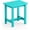 Aruba Blue, variant on Outdoor Side Table, HDPS Small Outdoor Table, Adirondack Side Table, Outside End Table for Patio, Porch, Deck, Pool, Weather Resistant/Easy Maintenance/Indoor or Outside Use, Orange
