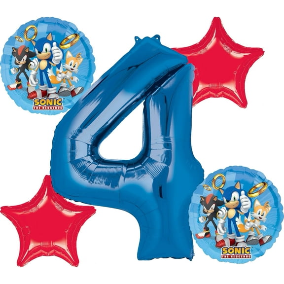 Anagram Lightweight Kids Balloons, Latex Blue, 18 Inches, 5 oz, 5 Count