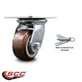 thumbnail image 2 of 4 Inch Heavy Duty Polyurethane Caster with Ball Bearing and Swivel Lock SCC, 2 of 2