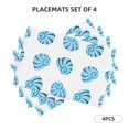 thumbnail image 2 of Placemats Set Of 4 / 6, Blue Conch Placemats For Dining Table Indoor/Outdoors Heat Resistant Washable Placemats 18" X 12", 2 of 8