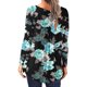 thumbnail image 4 of Pntutb blusa informal con estampado de flores sueltas y cuello redondo con botones abiertos y manga larga para mujer Pntutb Pntutb-1807, 4 of 6