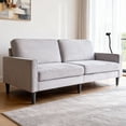 thumbnail image 3 of Jopath 78" Modern Loveseat Sofa for Living Room,2-Seat Comfy Linen Sofa Couch with Removable Cover,Easy Assembly for Living Room,Small Spaces,Gray, 3 of 8