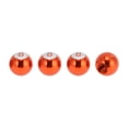 thumbnail image 1 of 4 Pcs Tapas de Vástago de Válvula de Neumático Estilosas 7x17mm Cubiertas de Polvo de Válvula Naranja de Aleación de Aluminio, 1 of 1