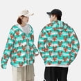 thumbnail image 4 of Balery Lobsters Of Turquoise Waves Sudadera ligera de manga larga con capucha y protección solar UPF 50+ para hombre y mujer, ideal para pesca y running-Large, 4 of 7