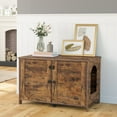 thumbnail image 2 of HOOBRO Cat Litter Box Enclosure Wooden Pet House End Table Living Room Bedroom Brown BF03MW01G2, 2 of 9