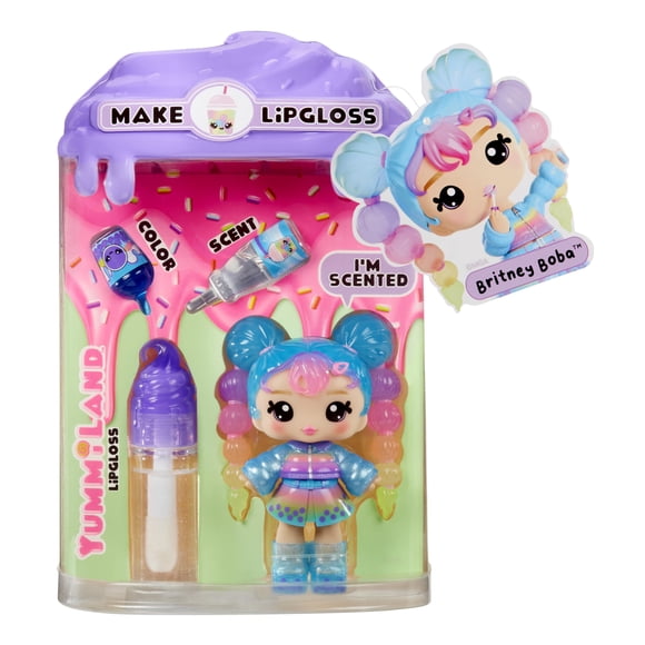 Muñeca de brillo labial Yummiland Britney Boba con kit de bricolaje para más de 4 años