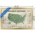 thumbnail image 3 of Jurassic World: Dominion - North American Dinosaur Map Wall Poster, 14.725" x 22.375" Framed, 3 of 5